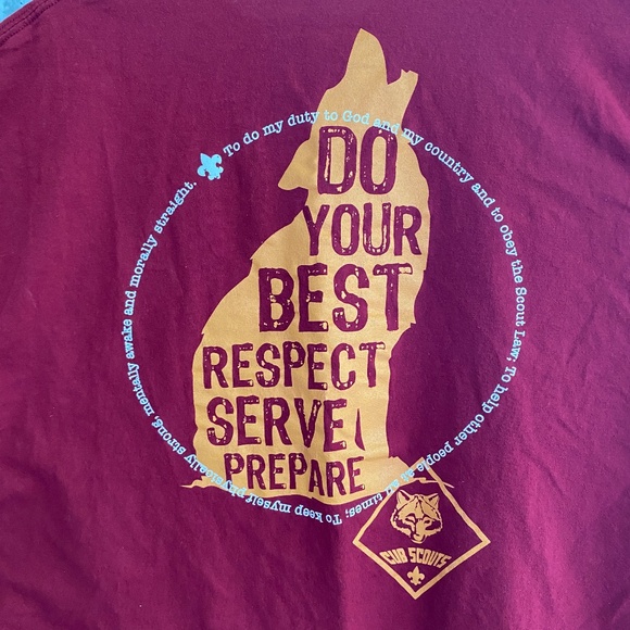 Boy Scouts Of America Burgundy Graphic Tee Shirt Men's Size XL - Picture 2 of 6